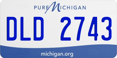 MI license plate DLD2743