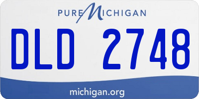 MI license plate DLD2748