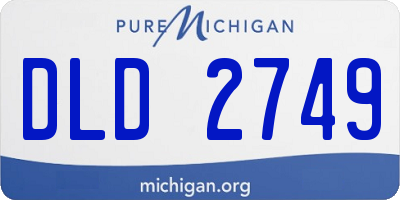 MI license plate DLD2749
