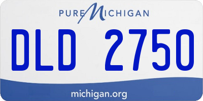 MI license plate DLD2750