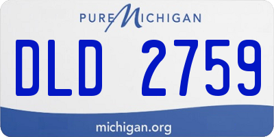 MI license plate DLD2759