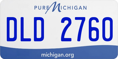 MI license plate DLD2760
