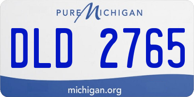 MI license plate DLD2765