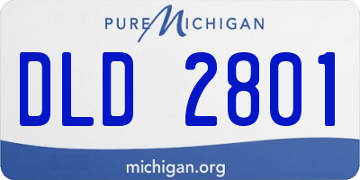 MI license plate DLD2801