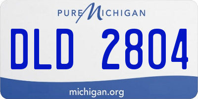 MI license plate DLD2804