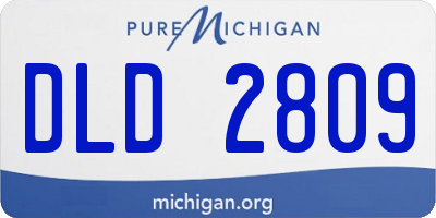 MI license plate DLD2809