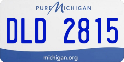 MI license plate DLD2815