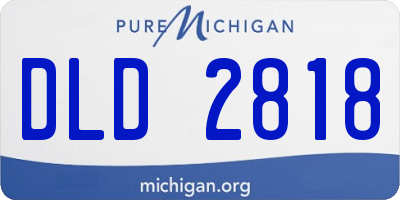 MI license plate DLD2818