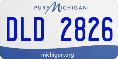 MI license plate DLD2826
