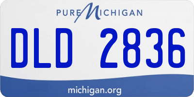 MI license plate DLD2836