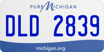 MI license plate DLD2839