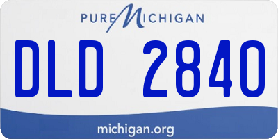 MI license plate DLD2840