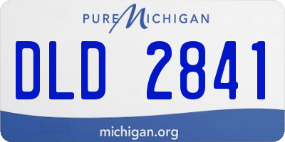 MI license plate DLD2841