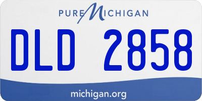 MI license plate DLD2858