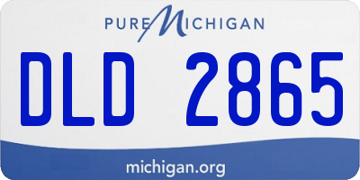 MI license plate DLD2865