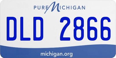 MI license plate DLD2866