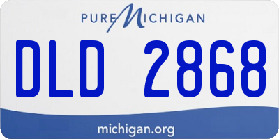 MI license plate DLD2868