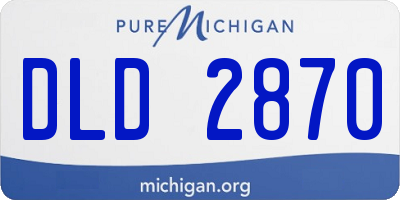 MI license plate DLD2870