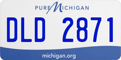 MI license plate DLD2871