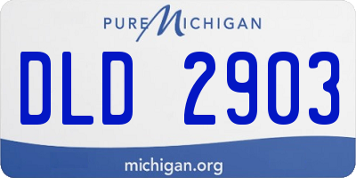 MI license plate DLD2903