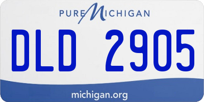 MI license plate DLD2905