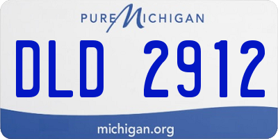 MI license plate DLD2912