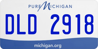 MI license plate DLD2918