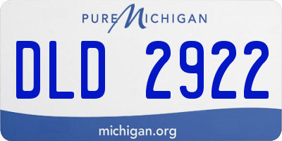 MI license plate DLD2922