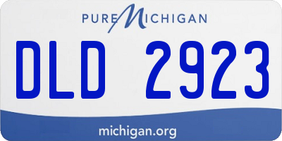 MI license plate DLD2923