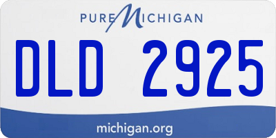 MI license plate DLD2925