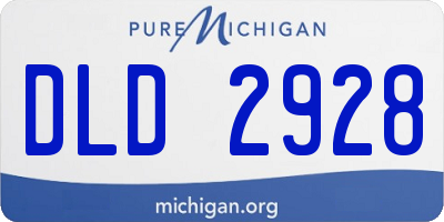 MI license plate DLD2928
