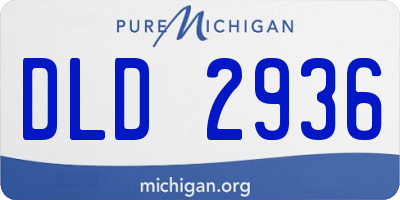 MI license plate DLD2936