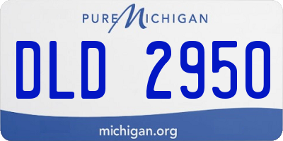 MI license plate DLD2950