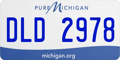 MI license plate DLD2978