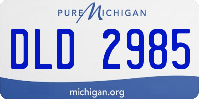 MI license plate DLD2985