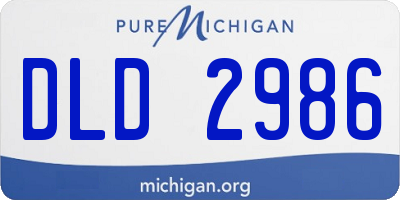 MI license plate DLD2986