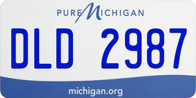 MI license plate DLD2987