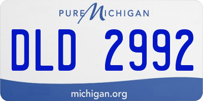 MI license plate DLD2992
