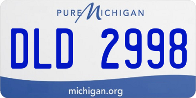 MI license plate DLD2998