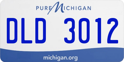 MI license plate DLD3012