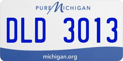 MI license plate DLD3013