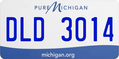 MI license plate DLD3014