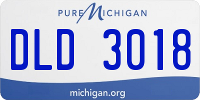 MI license plate DLD3018