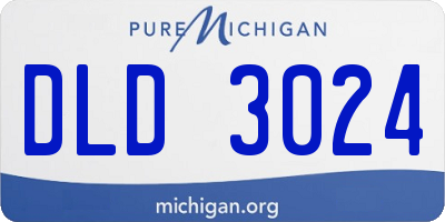 MI license plate DLD3024