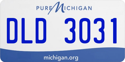 MI license plate DLD3031