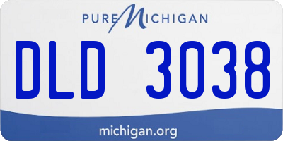 MI license plate DLD3038