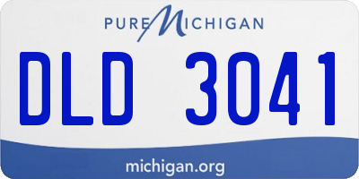 MI license plate DLD3041