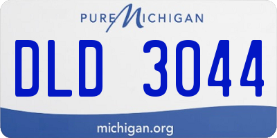 MI license plate DLD3044