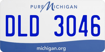 MI license plate DLD3046