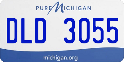 MI license plate DLD3055